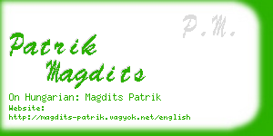 patrik magdits business card